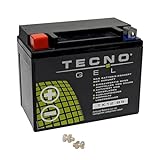 TECNO-GEL Motorrad-Batterie für YTX12-BS, 12V...