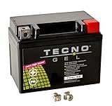 TECNO-GEL Motorrad-Batterie für YTX4L-BS, 12V...