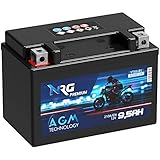 NRG Premium YTX9-BS AGM Motorradbatterie 12V 9,5Ah...