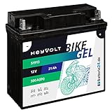 HeyVolt GEL Motorradbatterie 12V 21Ah 51913 R850...