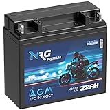 NRG Premium 51913 AGM Motorradbatterie 22Ah 12V...