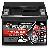 BlackMax CTX4L-BS Motorradbatterie YTX4L-BS GEL...